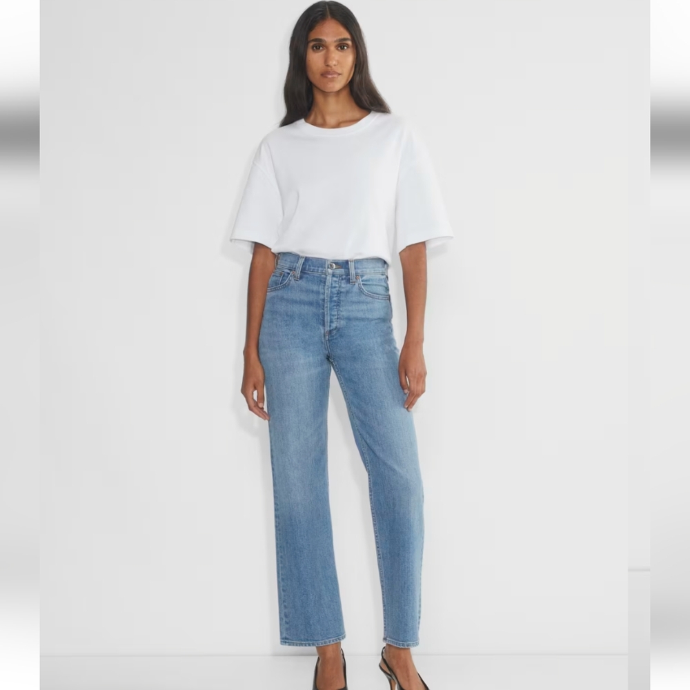 Aritzia Denim Forum the arlo hi-rise straight jean